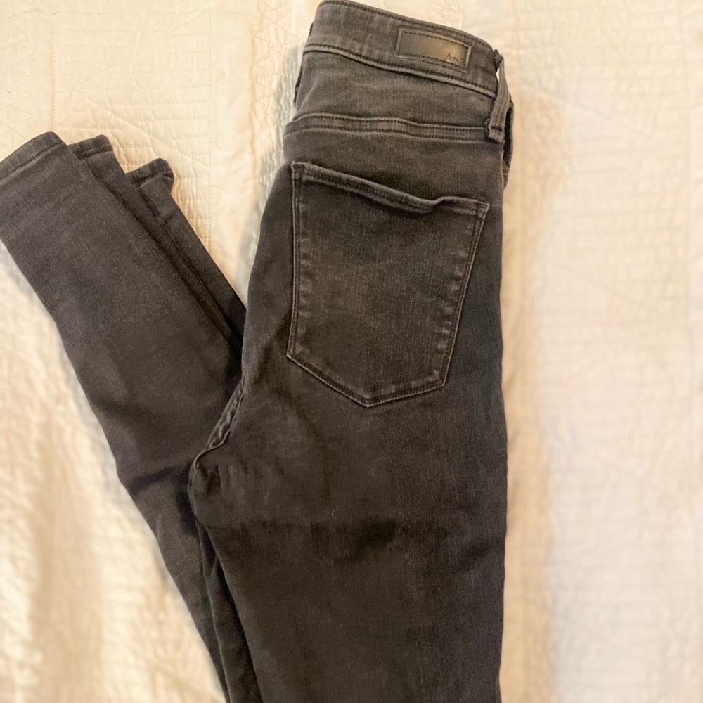 A&F Washed Black Simone High Rise Jeans